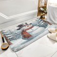 thumbnail image 5 of Cute Snowman Design Bathroom Rug - 16x24 inches, Plush Coral Fleece, Non-Slip Backing, Ideal for Winter Vibes in Bathroom or Kitchen, 5 of 8