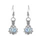thumbnail image 3 of Multi Color Alloy Drop Pendant Earrings for Women Charming Hollowout Lotus Design, 3 of 3
