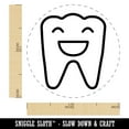 thumbnail image 2 of Happy Smiling Tooth Dentist Self-Inking Rubber Stamp Ink Stamper - Orange Ink - Medium 1 Inch, 2 of 7