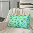 thumbnail image 5 of Zufioo Frogs And Aquatic Plants Print Double-sided Plush Pillow Cover,Decorative Pillow Protector without Pillow Core, Suitable for Sofa, Bedroom, Car-20"x30", 5 of 6