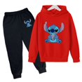 thumbnail image 3 of Conjuntos de sudadera de Stitch Disney para niños, sudaderas y pantalones cálidos de moda, traje de 2 piezas, ropa de exterior de moda, regalos de cumpleaños y Navidad, 3 of 5