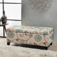 thumbnail image 1 of Poussette de Rangement en Tissu Floral Sarai, Blanc/ Bleu, 1 of 5