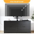 thumbnail image 2 of AKDSteel Meuble Télé avec Support à Hauteur Réglable pour Téléviseurs de 32–80 Po, Console Multimédia en Bois avec 4 Tiroirs de Rangement pour Salon, 2 of 8