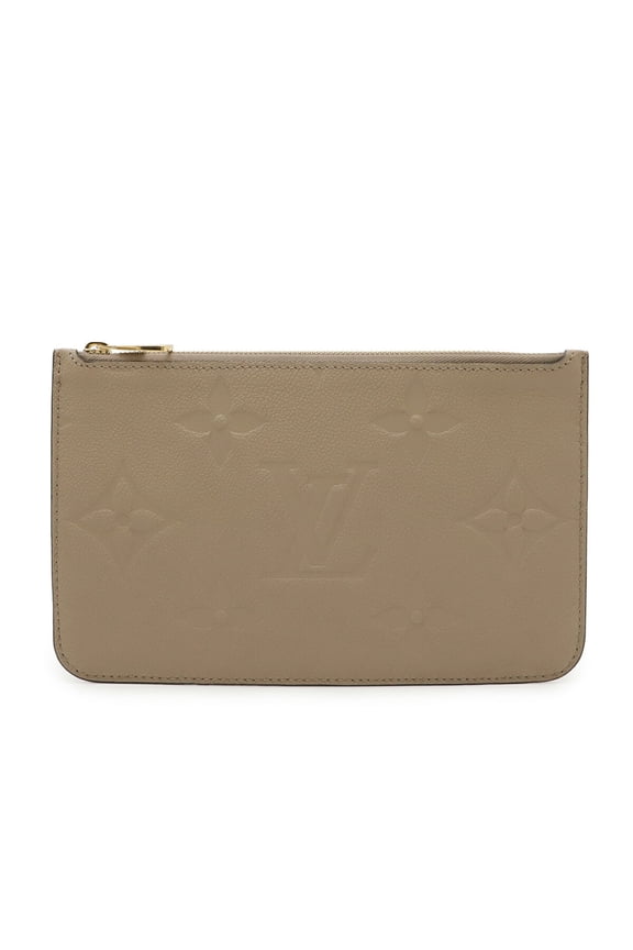 Pre-Owned LOUIS VUITTON Monogram Empreinte Neverfull MM Pouch for (Tourterelle) M45686