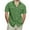 Army Green, variant on Dvprdro Mens Cotton Linen Casual Solid Shirts Classic Button Lapel Neck Short Sleeve Pullover Shirts Lightweight Work Tunic Blouse with Pockets Wine 5XL