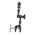 thumbnail image 4 of 7-Inch Metal Friction Arm with 360° Swivel Knuckle & Adjustable Clamp Mount (Max 2.1" Opening) - Dual 1/4" Screws, Removable Hot Shoe Adapter for Camera, Monitor, LED Light, Flash - Non-Slip Rubber,, 4 of 6