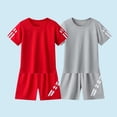 thumbnail image 4 of Teylalorva Boys Outfit Sets 4-Piece, Short Sleeve Quick Dry T-Shirt and Shorts Kids Basketball Casual Athletic Outfits Hot Pink Size 14, 4 of 4