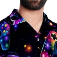 thumbnail image 5 of Game Controller Men's Short Sleeve Poplin Shirt with Spread Collar Tops, Casual Printed Button Down, Summer Beach Shirt for Men - Unisex, Stylish Men's Shirts, 5 of 6