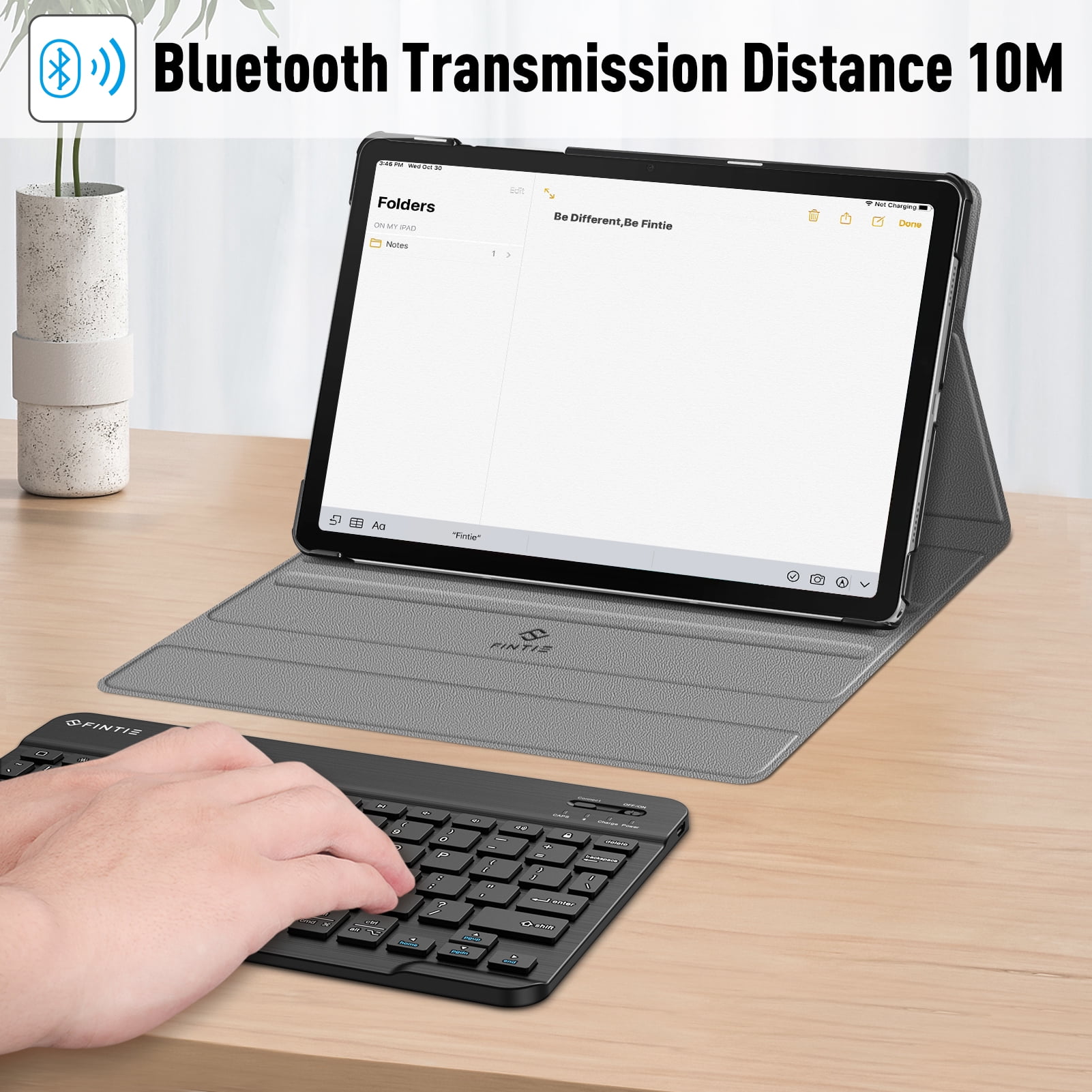 Fintie Keyboard Case for Samsung Galaxy Tab A11 Plus 11" 2025 / Tab A9 Plus 11" 2023, Slim Lightweight Stand Cover with Magnetically Detachable Wireless Bluetooth Keyboard, Black