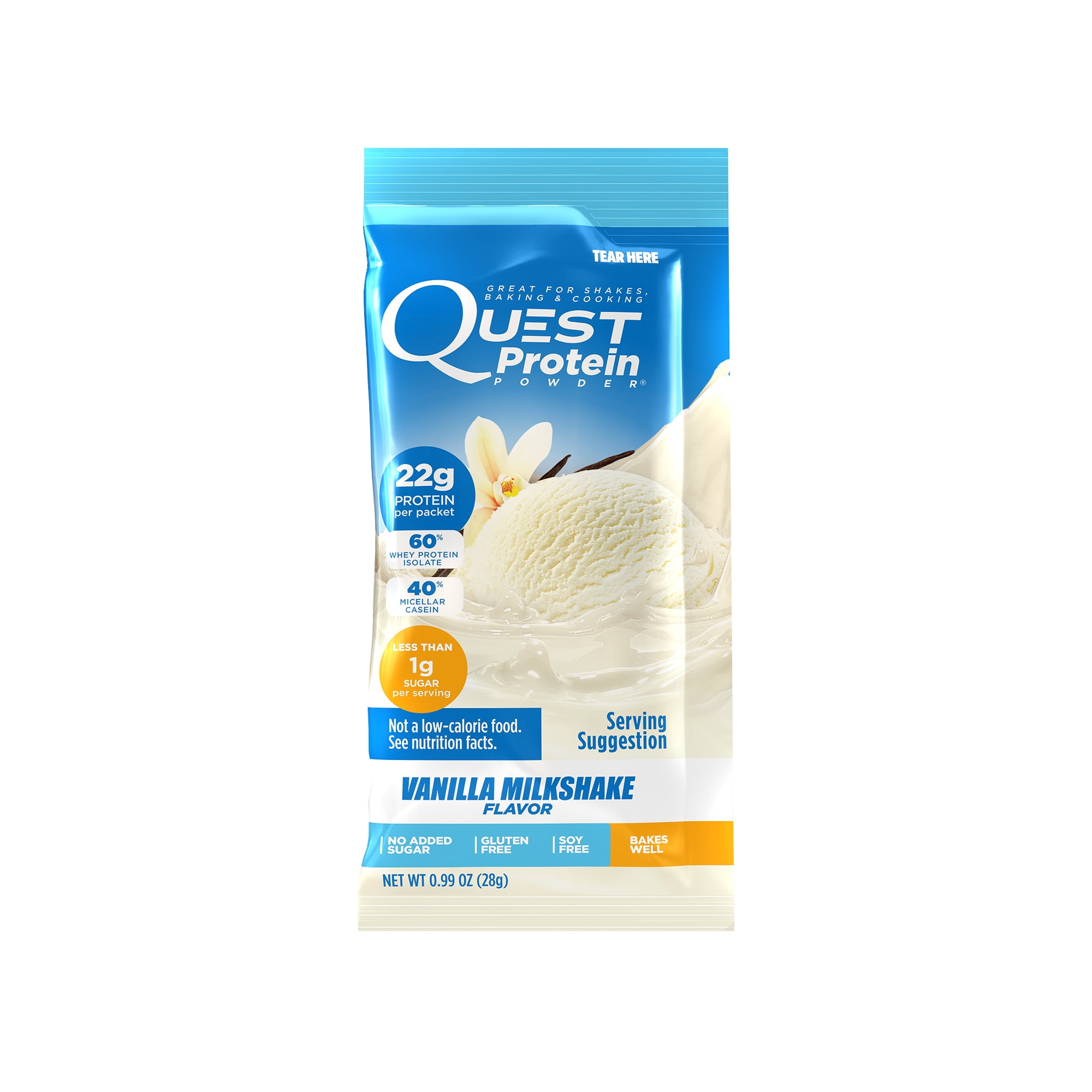 Quest Protein Packet Vanilla Milkshake 12Ct