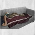 thumbnail image 6 of Shutters Soft Flannel Fleece Throw Blanket, Window Frame with Shutters on a Wooden Wall Vintage Style Artwork Print, Cozy Plush for Indoor and Outdoor Use, 50" x 60", Burgundy and Pink, by Ambesonne, 6 of 6