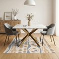 thumbnail image 3 of ODIKA 5'x7' Natural Earth Tones Abstract Waves Washable Area Rug Modern Geometric Pattern with Shapes for Small Living Room, Bedroom, Easy Care, Non-Shedding, Pet Friendly, 3 of 7