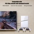 thumbnail image 3 of Soporte de pared para consola PS5 Slim Base metálica de almacenamiento con gancho para mando de videojuegos Kit de herramientas de tornillos de instalación, 3 of 7