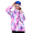 Purple Galaxy, variant on Women's Ski Jacket Waterproof Winter Snow Coats With Hooded for Skiing Snowboarding Outdoor(White Splash-ink,S)