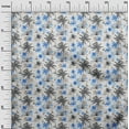 thumbnail image 3 of oneOone Silk Tabby Blue Fabric Sea Life Pattern Craft Projects Decor Fabric Printed By The Yard 42 Inch Wide, 3 of 5