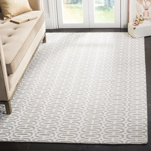 SAFAVIEH Mirage Alexanndria Geometric Area Rug, Silver/Ivory, 8' x 10'