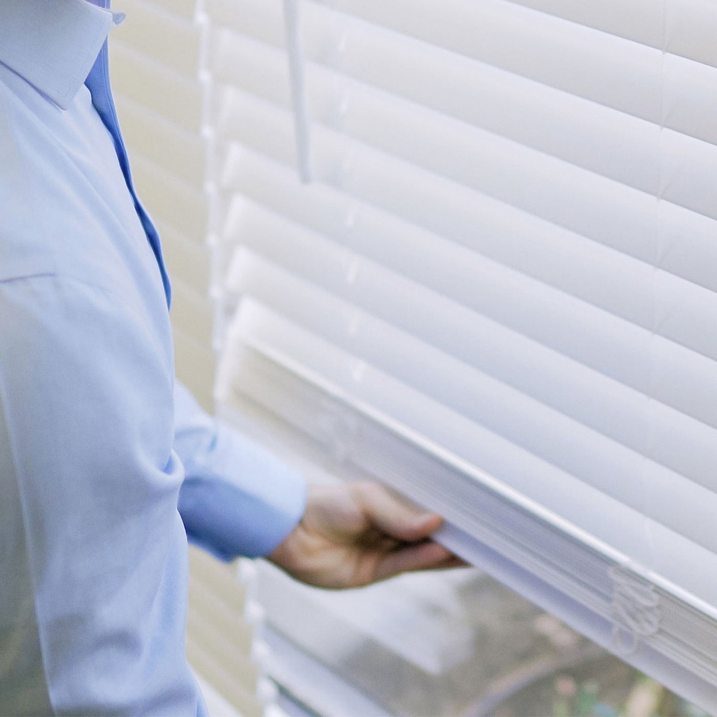 Chicology Faux Wood Blinds , Window Shades , Window Treatments , White, 29.5"W X 48"H