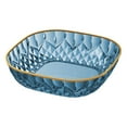thumbnail image 2 of Dualoai Fruit Plate Aesthetic Decorative Bowl Food Dish for Christmas Birthday Party Blue, 2 of 9