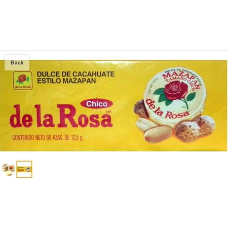 Dulce De Cacahuate Estilo Mazapan De La Rosa 60 Pcs 12.5g