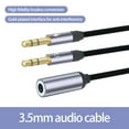 thumbnail image 6 of Fairnull Headphone Splitter 2 in 1 High Fidelity Lossless Nylon-Braided Dual 3.5mm Male Microphone Audio to 3.5mm Female Adapter Cable Computer Accessories, 6 of 11