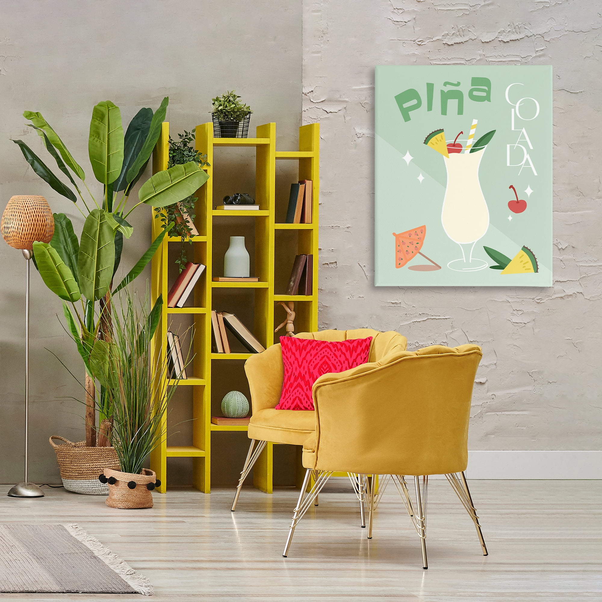 Stupell Industries Pina Colada Typography Food & Beverage Painting Wrapped Canvas Art Print Wall Art, 30 x 40