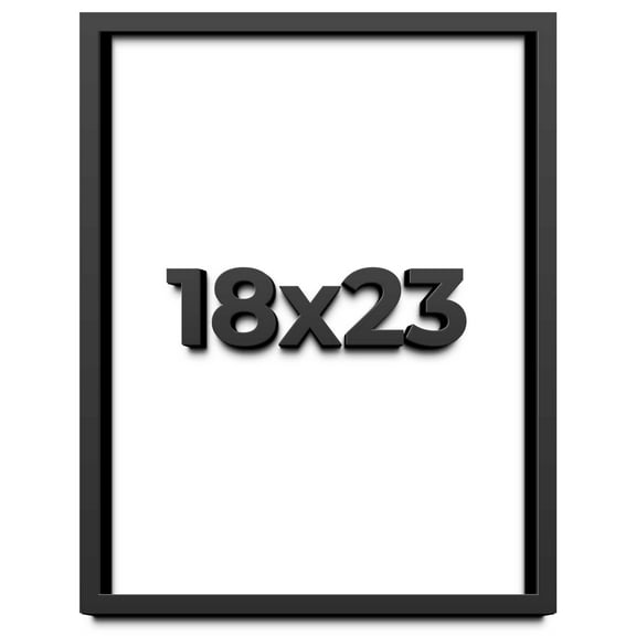 18x23 Shadow Box Frame Black | 1 inches Deep Real Wood Contemporary Shadowbox Display Frame | UV