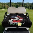 thumbnail image 2 of Whosucclay USA Flag Golf Decoration Quilted Golf Cart Seat Covers 4 Convenient Pockets, Sweat Absorption for EZGO Club Car Ds Precedent Tempo Yamaha, 2 of 9