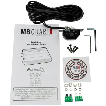 MB Quart - Formula 1000W Class D Digital Mono Amplifier with Variable Low-Pass Crossover - Black