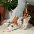 thumbnail image 6 of YLYL Women Sneakers Fashion Star Lace up Low Top Fashion Comfortable Running Walking Shoes, 6 of 9