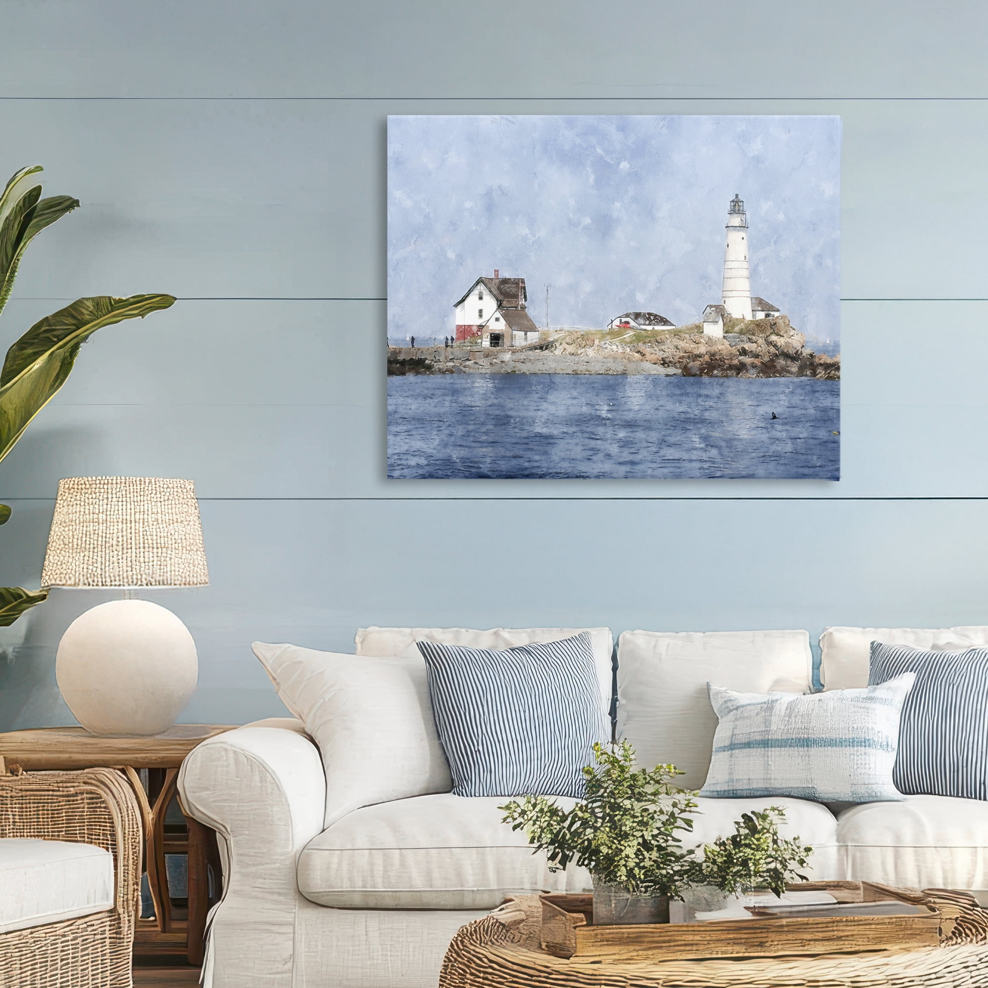 Stupell Industries Picturesque Lighthouse Island Canvas Wall Art, design by Kim Curinga