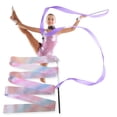 thumbnail image 3 of Meileang 2Pcs Gymnastic Ribbons Sparkling Extra Soft Smooth Flexible Comfortable Grip Dance Training Satin Kids Rhythmic Gymnastics Ribbons with Wand for Kids, 3 of 8