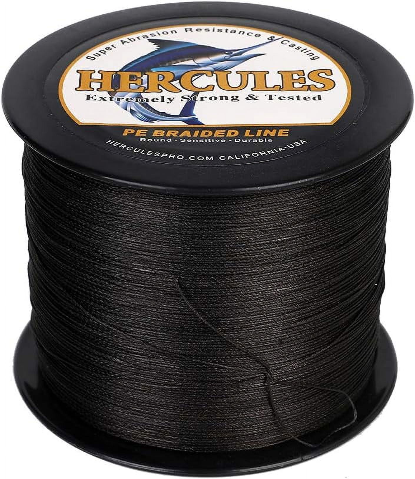 HERCULES Super Strong 500M 547 Yards Braided Fishing Line 30 LB Test for Saltwater Freshwater PE Braid Fish Lines 4 Strands - Black, 30LB (13.6KG), 0.28MM