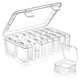 thumbnail image 1 of IMCBSTT - 15 cajas transparentes pequeñas para almacenar cuentas de polipropileno transparente y organizador con tapa con bisagras para joyería, 1 of 7