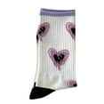 thumbnail image 4 of Viluyesy Womens Crew Socks, Cotton Soft Comfy Breathable Knitted Dress Mid-Tube Socks Purple, 4 of 5