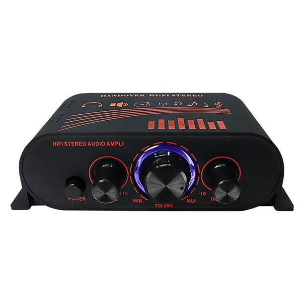 Mini 12V Car Amplifier Amp Bass Control Powerful 2.0 Stereo Portable