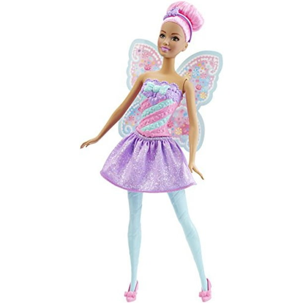 Barbie Poupée Fée avec des Ailes Décorées de Bonbons