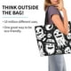 thumbnail image 2 of Balery Black White Spooky Ghosts Bolsa Tote Estilo Estético con Cremalleras, Bolsa de Hombro, Bolsa de Compras Grande y Plegable, 2 of 8