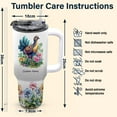 thumbnail image 6 of Woodcock Lover Personalized Tumbler 40oz – Custom Name Stainless Steel Travel Coffee Cup with Straw & Lid – Bird Animal Gift for Women Girls Birthday Christmas, 6 of 6
