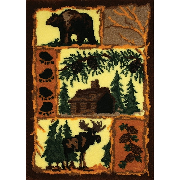 Mary Maxim Woodland Latch Hook Rug Kit