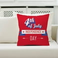 thumbnail image 1 of American Independence Day Pillowcase Polyester Sofa Cushion Cover Square Pillow Cover（4）, 1 of 7