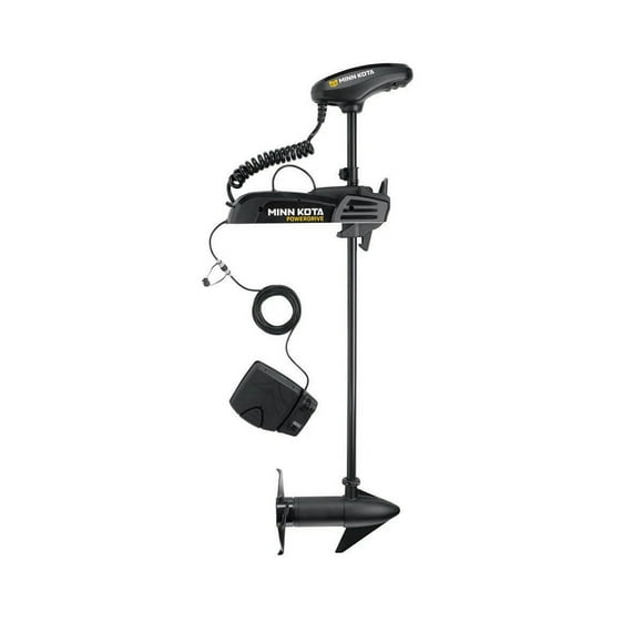 Minn Kota Trolling Motor 1358441 PowerDrive; Freshwater; Electric Steer; Variable Speed Forward And Reverse; 45 Pound Of Thrust; 48 Inch Length; Bow Mount; 12 Volts; 42 Ampere