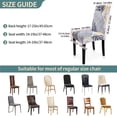 thumbnail image 2 of Dining Room Chair Covers Set of 6, Stretch Spandex Kitchen Chair Covers, Removable Parsons Chair Protectors for Home Decorations, Hotel, Estaurant, Leaf White, 2 of 6