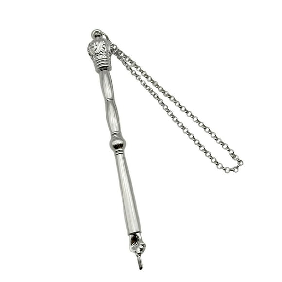 Puntero de la Biblia, elegante puntero de dedo, decorativo, elegante puntero de la Torá para Cabeza de corona plateada