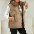 thumbnail image 5 of Durtebeua Women's Outwear Quilted Vest Lightweight Sleeveless Waistcoat High Neck Puffer Cropped Padded Jacket, 5 of 6