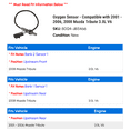 thumbnail image 2 of Oxygen Sensor - Compatible with 2001 - 2006, 2008 Mazda Tribute 3.0L V6 2002 2003 2004 2005, 2 of 2