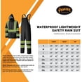 thumbnail image 7 of Pioneer Waterproof Lightweight Safety Rain Suit  - Color:  Black  - Size: 2XL, 7 of 7