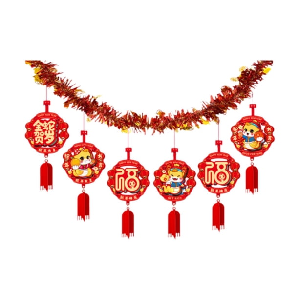 Guirnalda decorativa de Año Nuevo perfecl 2025 Año de la Serpiente 8 x 200 cm