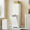 53" Tall Bathroom Laundry with Hidden Basket TiltOut Laundry
