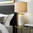 thumbnail image 6 of Oneach Modern Ceramic Table Lamps Set of 2 for Living Room Bedroom 24.5" Nightstand Bedside Lamps with Lamp Shades, 6 of 9
