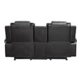 thumbnail image 4 of Lexicon Briscoe Faux Leather Double Glider Reclining Loveseat in Gray, 4 of 9